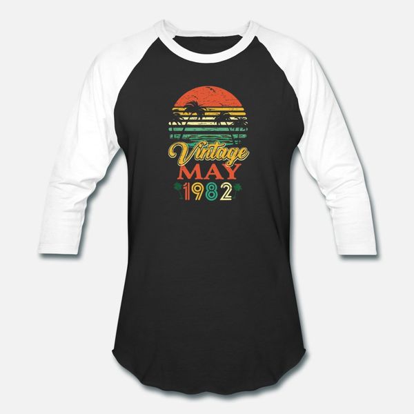 

vintage may 1982 37th birthday t shirt men customize short sleeve o neck unique crazy funny summer unique shirt