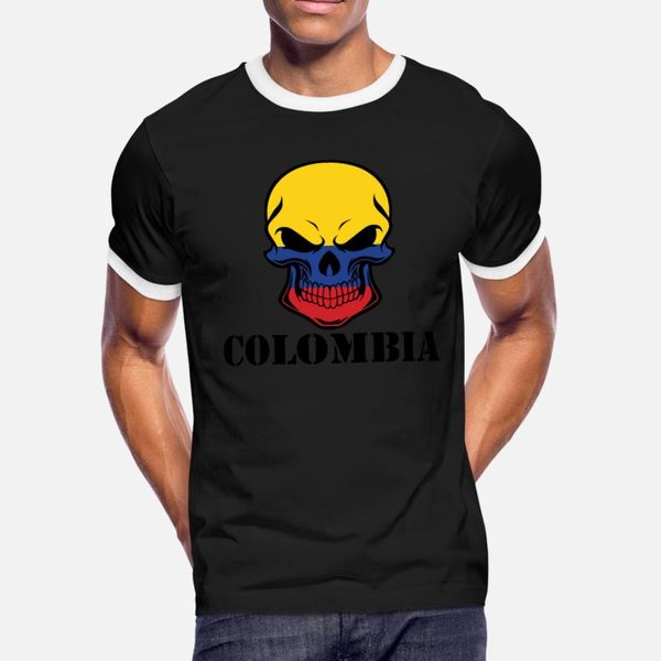 

colombian flag skull colombia t shirt men personalized 100% cotton s-3xl clothing gift fashion spring autumn formal shirt