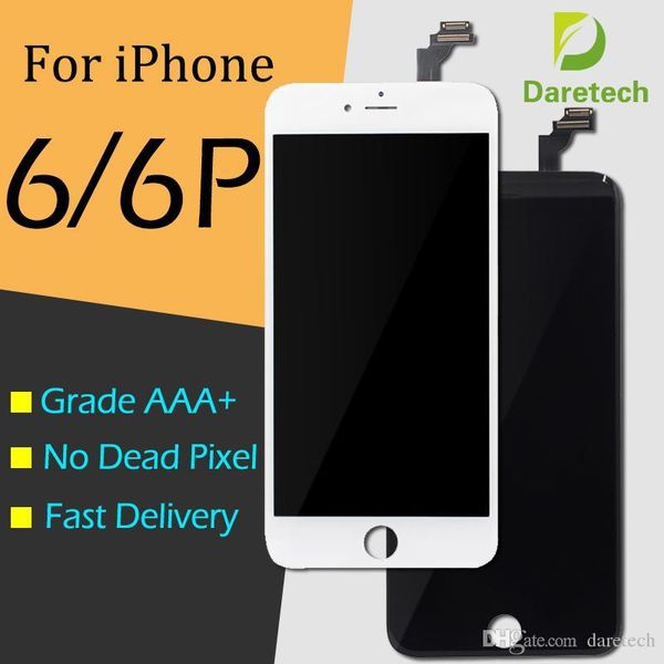 

cgjxs1pcs for iphone 6 iphone 6 plus black white lcd display with touch screen digitizer complete epacket