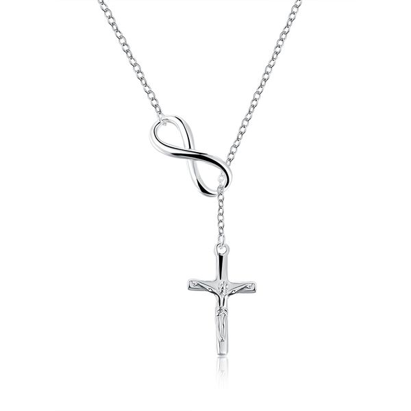 

Free Shipping New 925 Silver Fashion Necklace Cross Pendant N1005