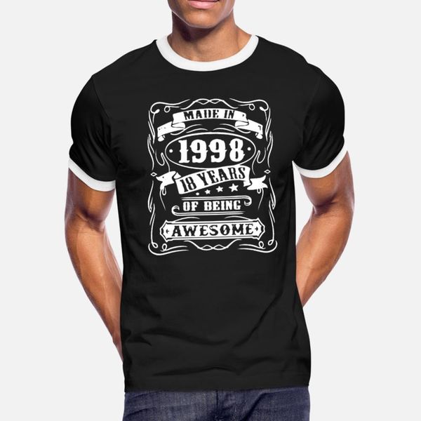 

made in 1998 t shirt men character 100% cotton s-xxxl cool crazy new fashion spring novelty shirt
