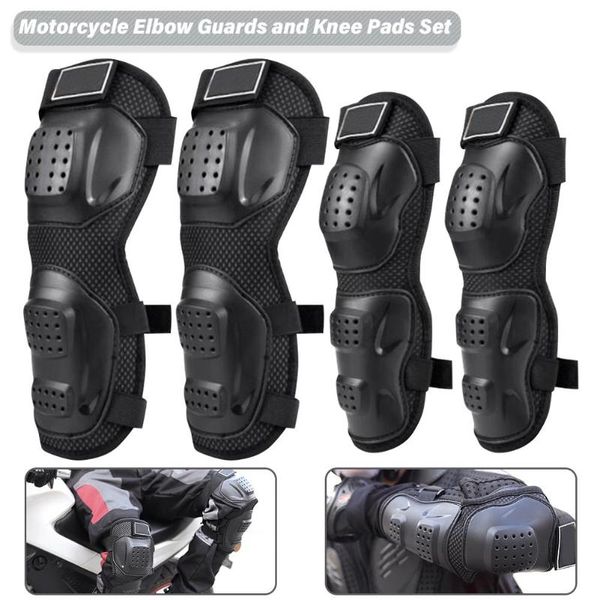

4pcs elbow guards knee pads protection set for adults motorcycle motocross cycling skating racing protective gear