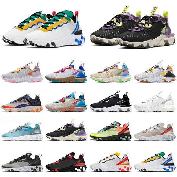 

vision react element 87 55 running shoes for men women light bone triple black white crimson gold mens trainers outdoor sports sneakers