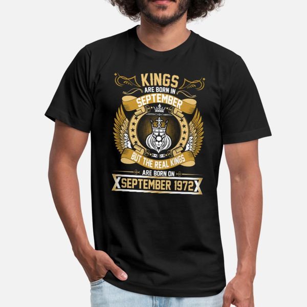 

the real kings are born on september 1972 t shirt men knitted cotton plus size 3xl slim famous building spring autumn original shirt