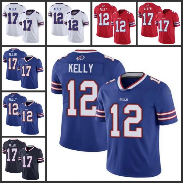 

buffalo bills men #12 jim kelly 17 josh allen men women youth stitched limited inverted legend season jersey, Black;red