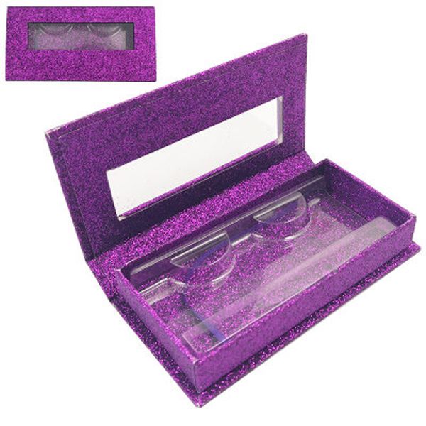

yiowio multi colors 3d mink faux mink strip eyelashes packing paper case box with clear window nice lashes case logo label printed ok