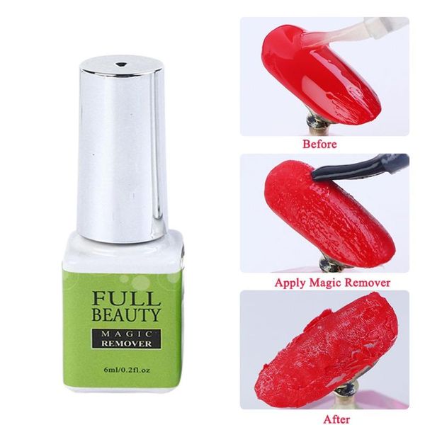 

6ml nail gel quick remover soak off gel lacquer polish nail art primer burst cleanser polish remover degreaser tool, Red;pink