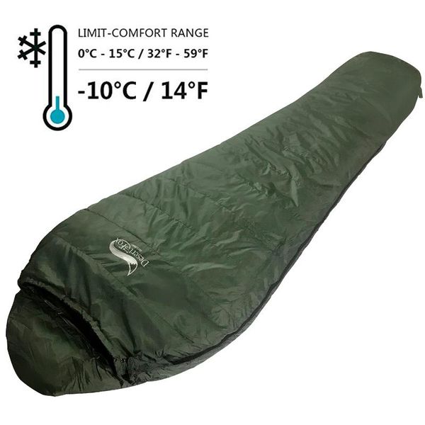 

desert& duck down sleeping bag winter mummy warm sleeping bag 1200g down filler camping blanket for hiking, travelling