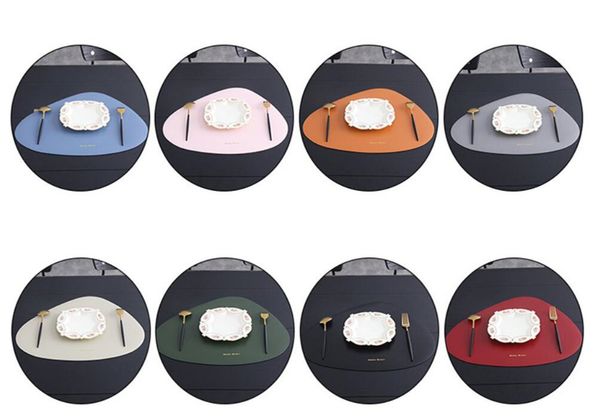 

placemat таблица мат посуда pad кожа pu водонепроницаемый теплоизоляция non-slip placemat мягкий черный коричневый моющийся чаша coaster