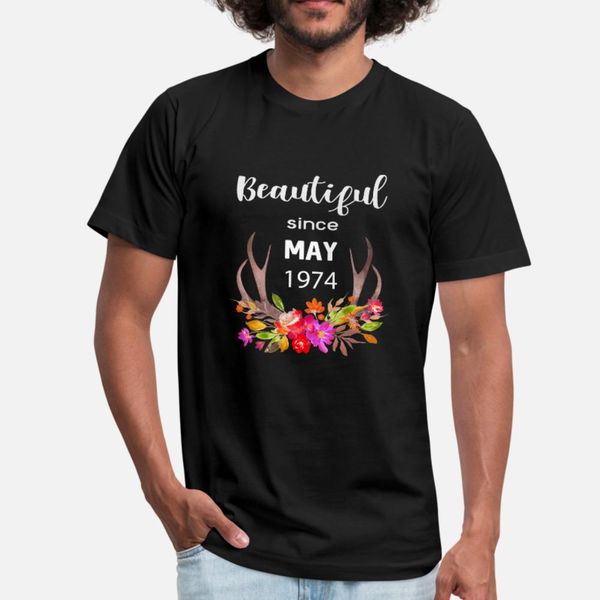 

beautiful since 1974 t shirt men printing tee shirt round neck costume fitness funny spring autumn pattern shirt