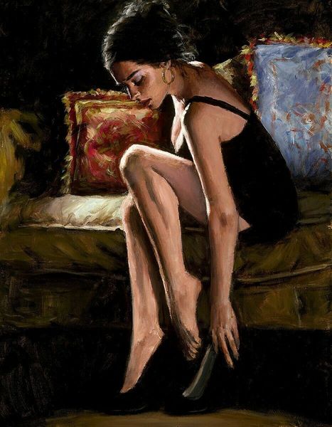 

fabian perez - blue & red iii home decor handpainted &hd print oil painting on canvas wall art canvas pictures 200809