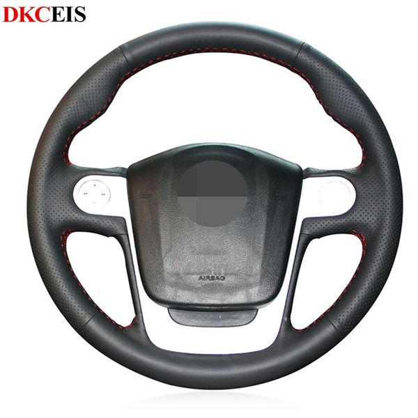 

steering wheel covers diy hand-stitched black soft pu faux leather car cover for mg3 mg 3