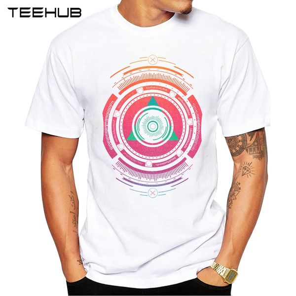 

2019 teehub new cool men's fashion summer sunrise vibes design t-shirt short sleeve o-neck hipster tee
