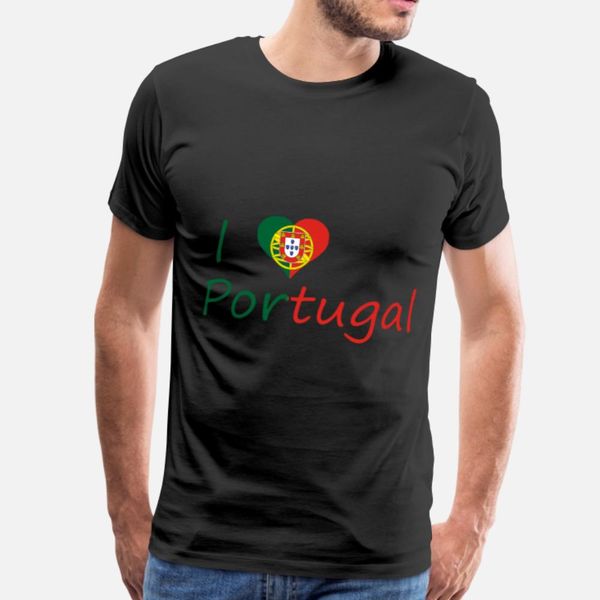 

i love португалия футболка мужчины custom 100% хлопок s-xxxl оригинальный подарок дышащий летний стиль прохладный рубашки