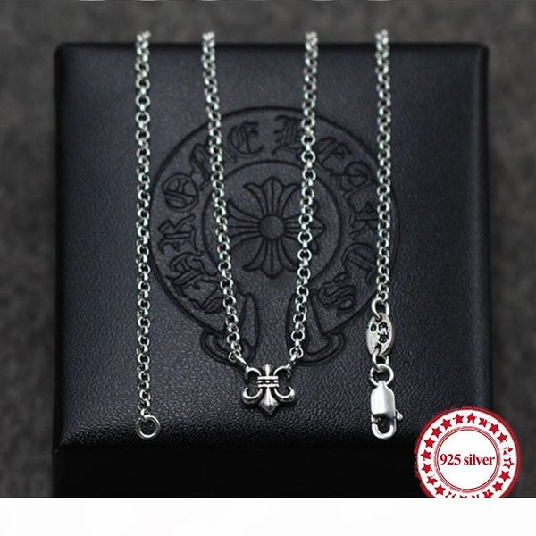 

s925 sterling silver necklaces pendants retro personality fashion classic punk style chain anchor modeling send lover's gift