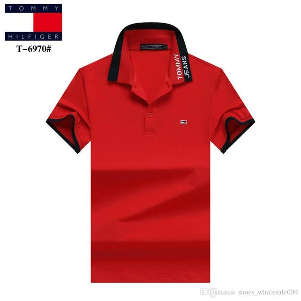 

wholesale 20fw luxury designer polo shirts men brand t shirts polos uomo herren embroidery monc gcds tee poloshirt designer clothes p93, White
