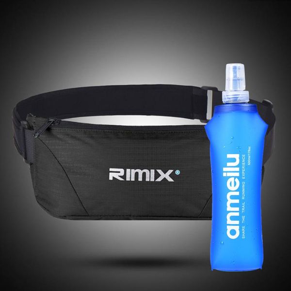 

running waist bag waterproof waist belt 6.5in phone pack run belt bag for men women sports hiking cycling 500ml water bottle