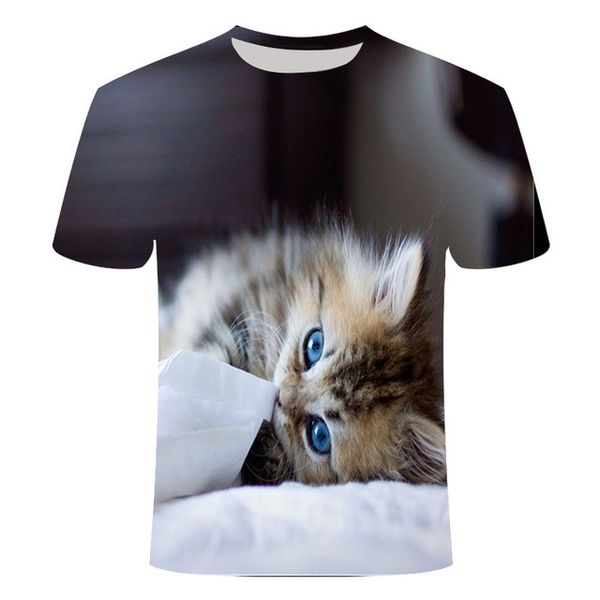 

new cool printing two cat summer t-shirt printing t-sh 3d print shirts comics oversized comics men clothing
