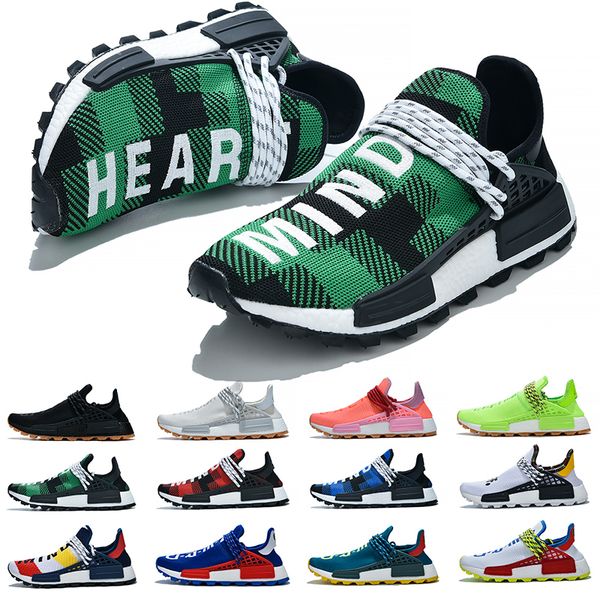 

human race know soul men women running shoes infinite species bbc pharrell williams sun glow oreo yellow mens trainers sport sneakers 36-45, Black