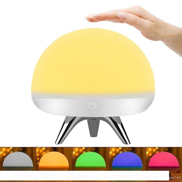 

children kids led night light silicone toy nightlight baby rooms nursery lamps bedroom touch sensor table lamps christmas gifts with 4 light