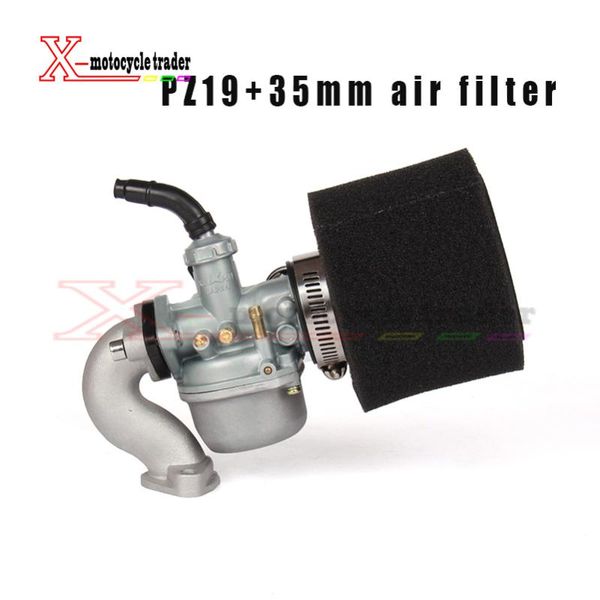 

pz19 19мм carb карбюратор + 35 воздушный фильтр для atv quad dirt pit trail motor bike go kart 50cc 70cc 90cc 110cc 125cc