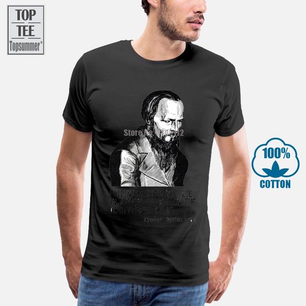 

2018 new fashion brand clothing different colours dostoevsky new cotton white tshirt summer3d print tee