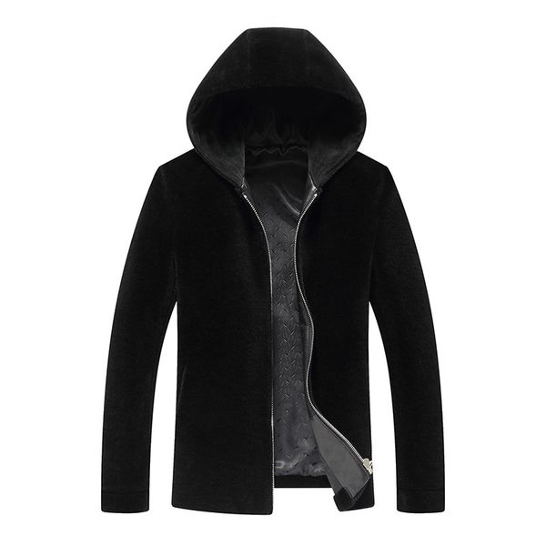 

100% wool coat autumn winter jacket men real sheep shearling fur coats mens jackets and coats chaqueta ym1701 my1428, Black