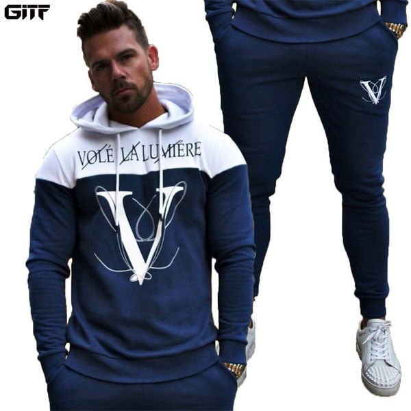 

gitf 2019 man sports suit perspiration fitness training running male sportswear jogging running sets men clothes, Black;white