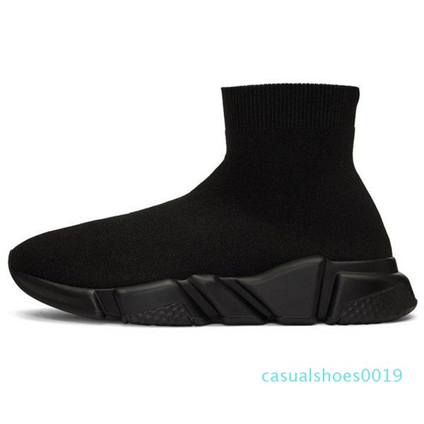 

2020 fashion designer sock shoes speed trainer womens mens casual shoes tripler etoile vintage sneakers socks boots platform trainers c19, Black