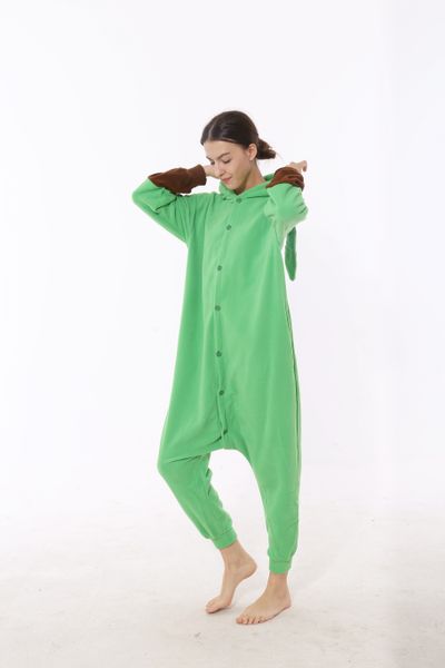 

autumn and flannel animal one-piece cartoon mascot pajamas sleeve long pajamas version winter 31, Red;yellow