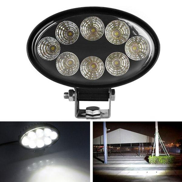

12v 24v 60w 6000k oval led work lamp fog light flood lights beam 5inch white ip68 waterproof truck offroad tractor universal