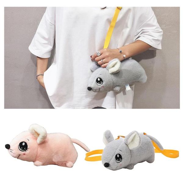 

handbags delicate texture girls lovely mouse plush shoulder bags cartoon cute mini crossbody messenger bag