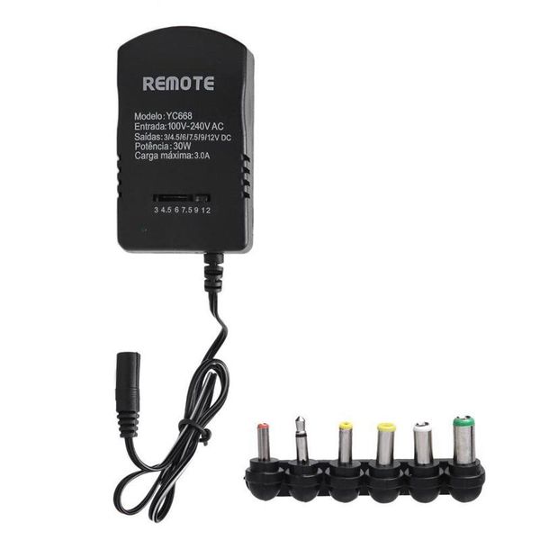 

universal 3.0a 30w us eu plug standard ac dc charger converter 6 plugs adjustable 3v-12v 30w power charger adapters