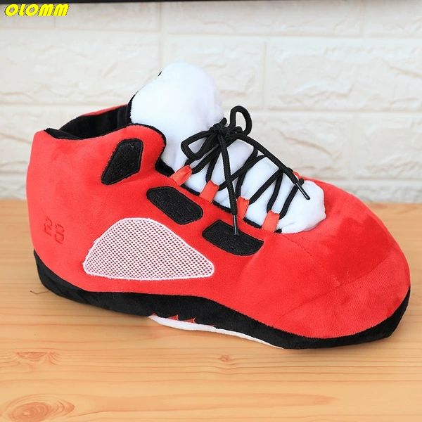 

big size 35-43 snug sneakers women house floor slippers women/men winter warm home slippers ladies slides  shoes, Black