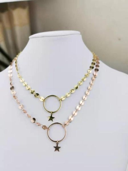 

korean fashion necklace steel, Silver