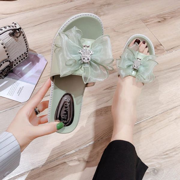 

slippers female summer wear 2020 new fashion net red slope with sponge cake thick bottom increase with the word sandals tide, Black