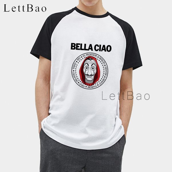 

la casa de papel bella ciao men tshirt house of paper men funny design t-shirt money heist tv series harajuku funny t shirts