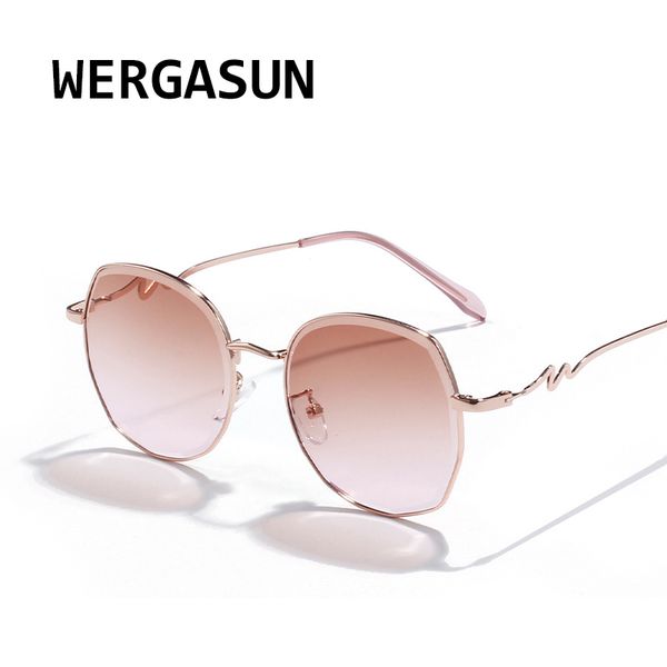 

wergasun fashion design lady sun glasses 2020 rimless women sunglasses vintage alloy frame classic brand designer shades oculos, White;black
