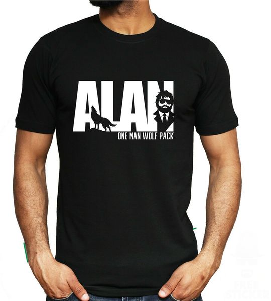 

alan one man wolf pack t-shirt inspired hangover movie printed tee new cool tee shirt