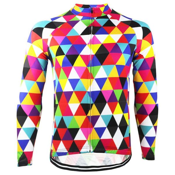 

hirbgod 2020 new men's cycling jersey colorful lightweight long sleeve cycling clothing breathable mtb road bike shirt,nr150, Black;red