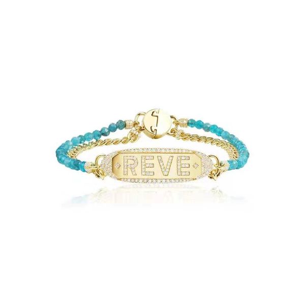 

Europe and America Hot Fashion Women Bracelet Yellow Gold Plated CZ Letter Bracelet for Girls Women for Party Wedding Hot Gift