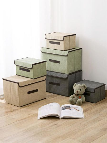 

storage bottles & jars home clothes sorting box fabric large toys closet sweater organizer pouches cabinet contain