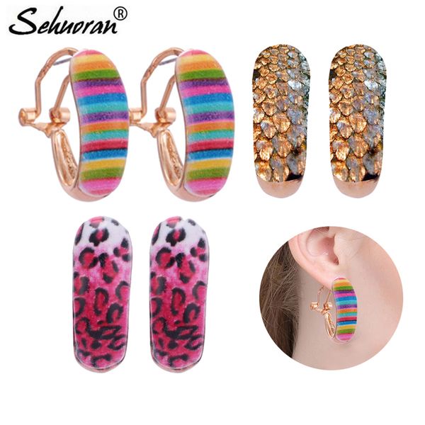 

sehuoran oorbellen boho pendientes mujer moda 2020 tiger image print woman earrings for diy designer handmade accessories, Golden;silver