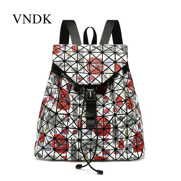 

leather luggage tag2020 cross-border supply 2020 new womens backpack hip hop fashion bag rhombus laser printed pu womens bag purse hook