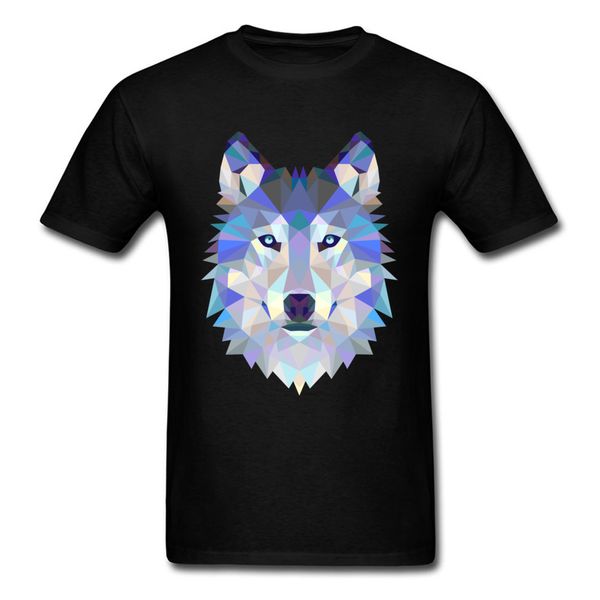 

2018 disocunt new coming men's tee shirt geometric wolf printing tshirt for cool tees good quality clothing shirt