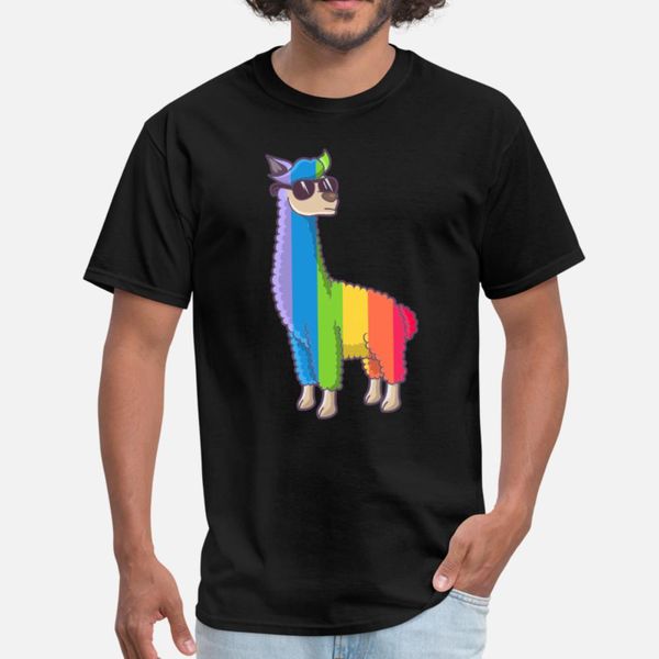 

gay pride alpaca lgbt t shirt men designs tee shirt round neck leisure sunlight casual spring autumn cool shirt