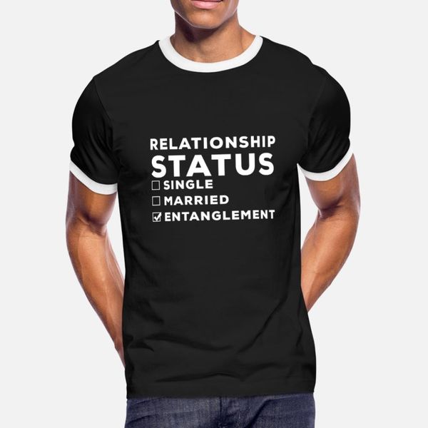 

entanglement relationship status t shirt men create tee shirt round neck letters graphic comical summer style formal shirt