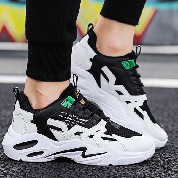 

air mesh platform sport sneakers men's white sports shoes running sneakers for men black male trainers zaparillas sneakees d-463