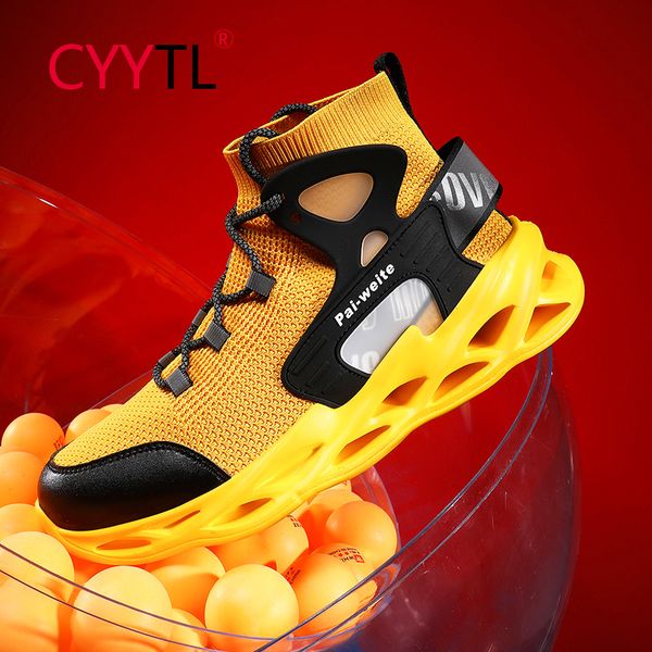 

cyytl men fashion running shoes high shoes for men outdoor sneakers breathable comfortable non-slip lightweight tennis, Black