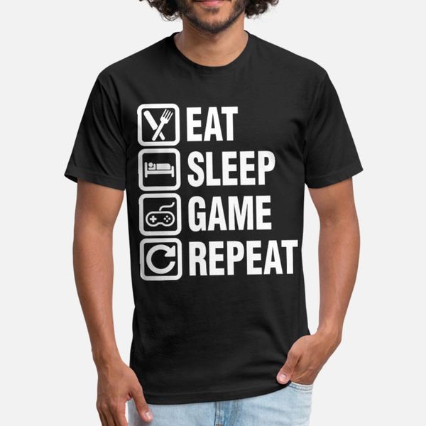

eat sleep game repeat t shirt men customized tee shirt s-3xl gents anti-wrinkle comfortable spring autumn normal shirt